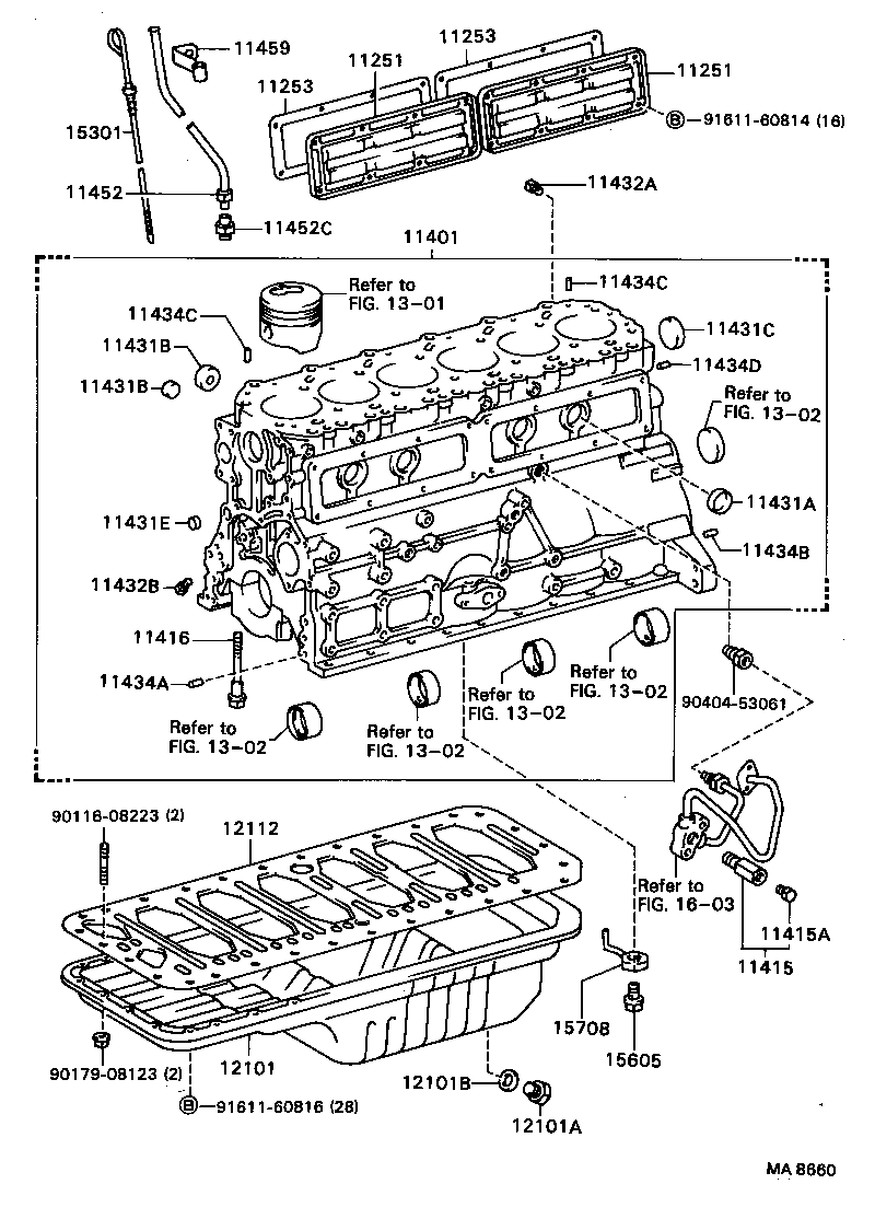 11401-39485 BLOCK SUB-ASSY, CYLINDER product image