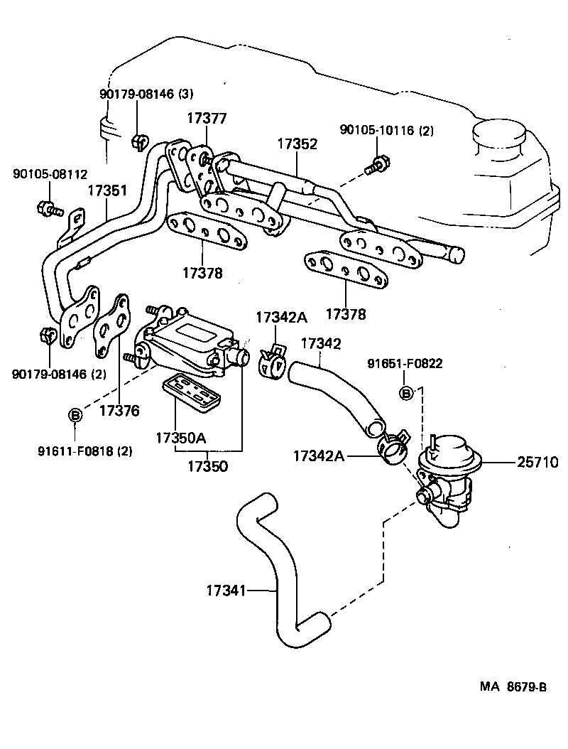 17344-35020 HOSE, NO.4(FOR AIR INJECTION SYSTEM) product image