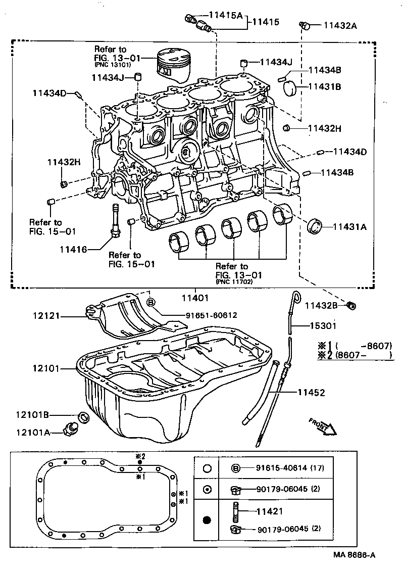 11401-79196 BLOCK SUB-ASSY, CYLINDER product image