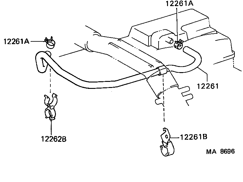 12261-58030 HOSE, VENTILATION product image