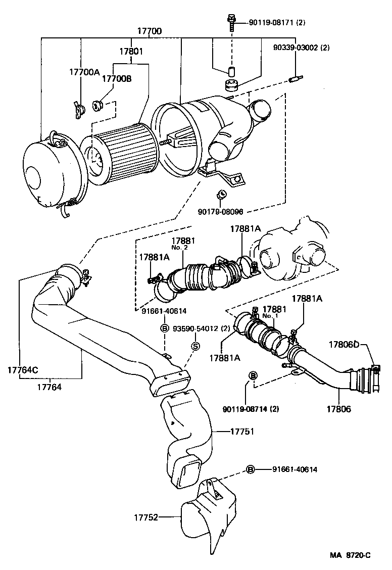 17700-58180 CLEANER ASSY, AIR product image