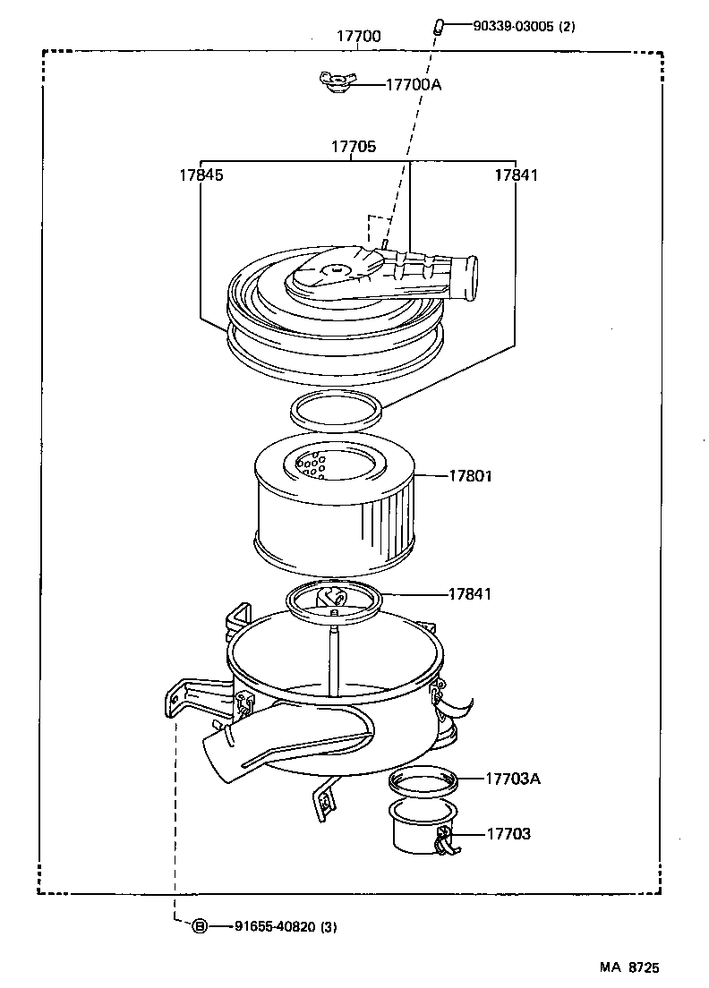 17700-68270 CLEANER ASSY, AIR product image