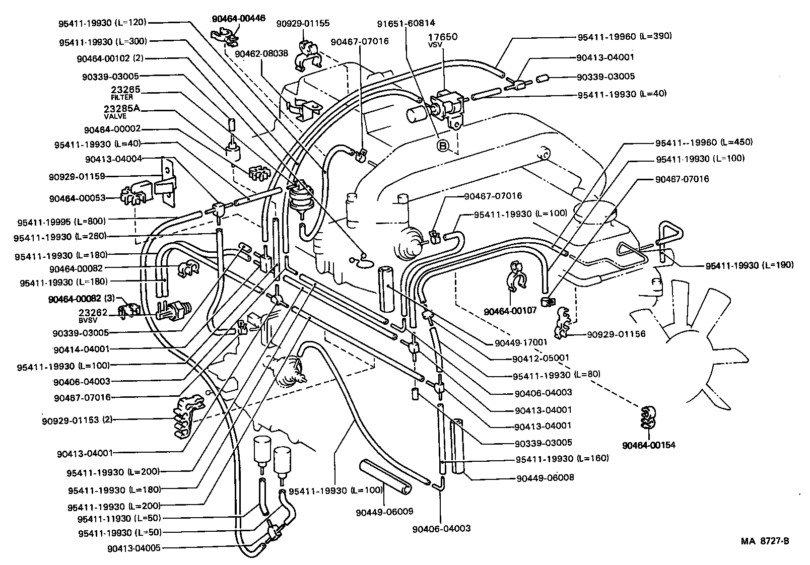 90910-12013 VALVE ASSY, VACUUM SWITCHING product image