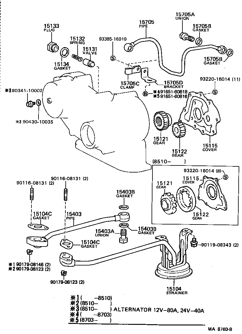 15104-68020 STRAINER SUB-ASSY, OIL product image
