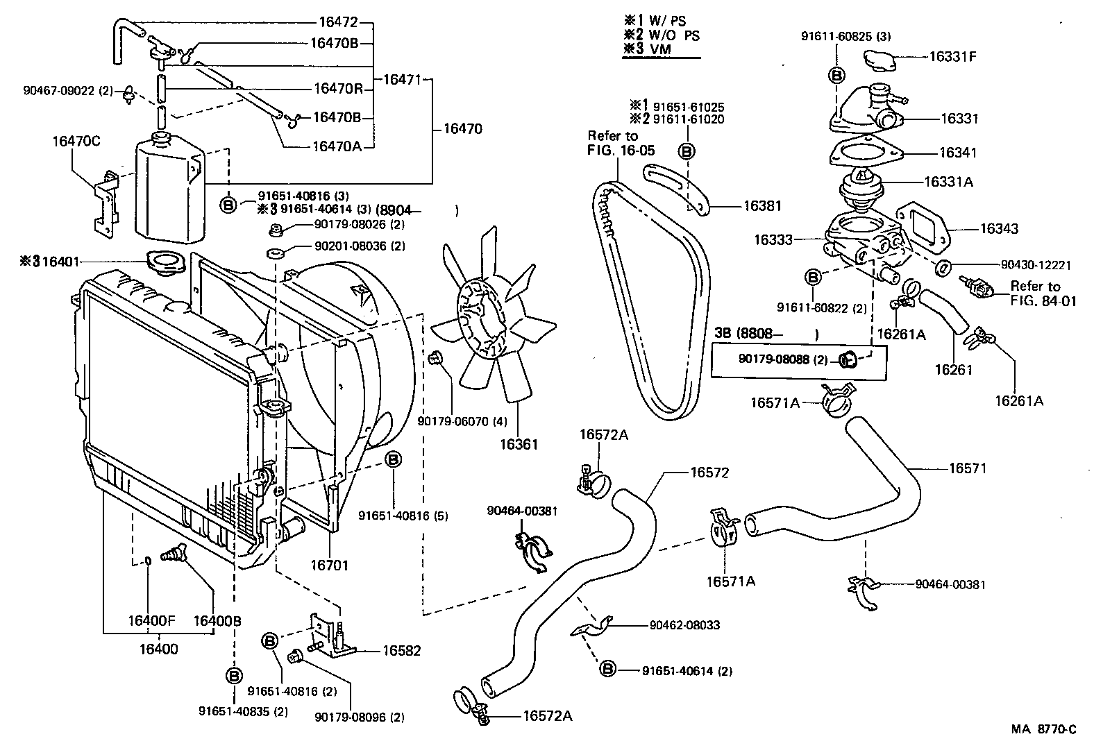 16381-58020 BAR, FAN BELT ADJUSTING product image