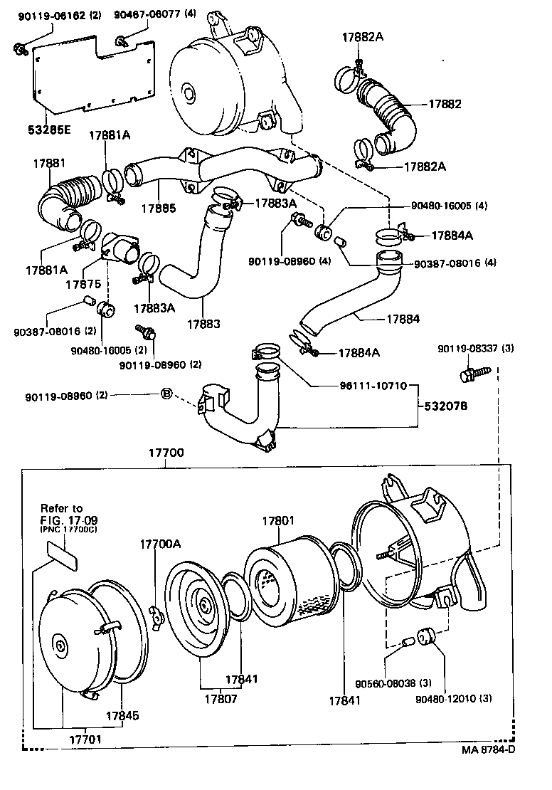 59111-90F00 PIPE, AIR CLEANER product image