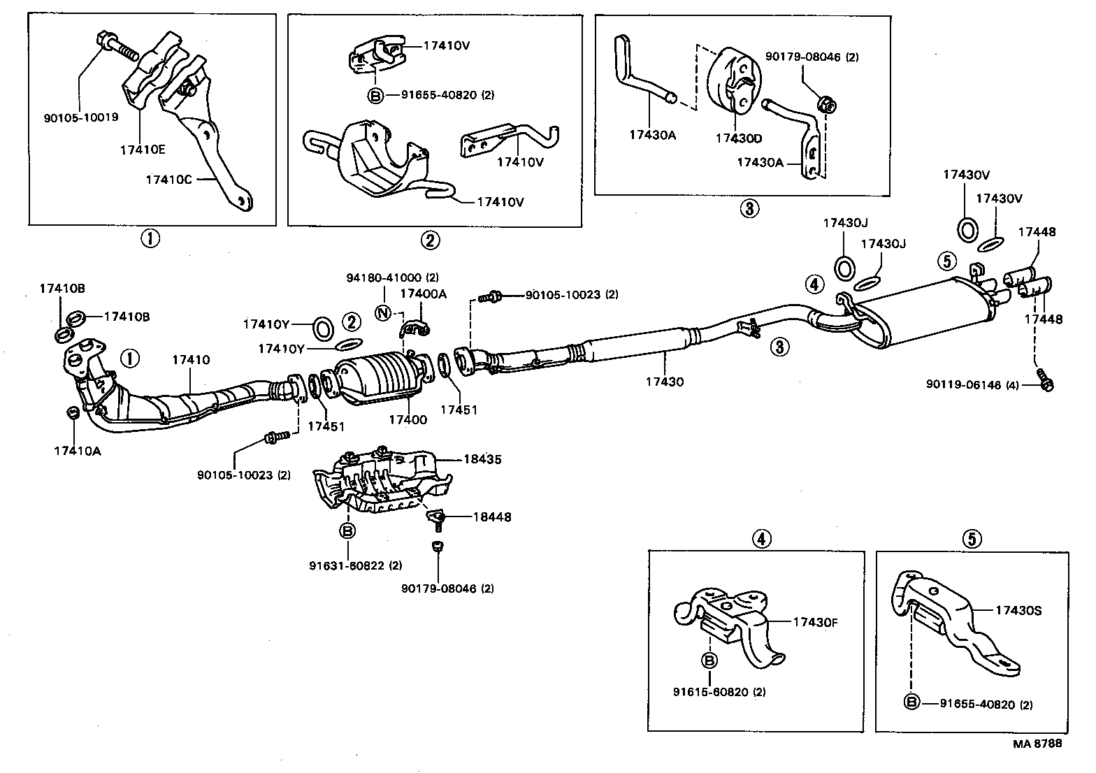 17430-42090 PIPE ASSY, EXHAUST, TAIL product image