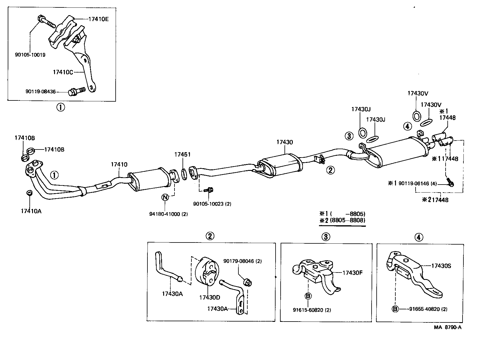 17430-42140 PIPE ASSY, EXHAUST, TAIL product image