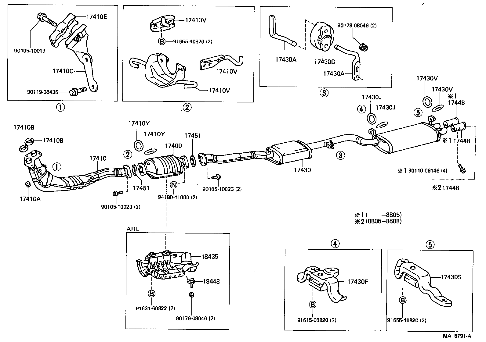 17430-42140 PIPE ASSY, EXHAUST, TAIL product image
