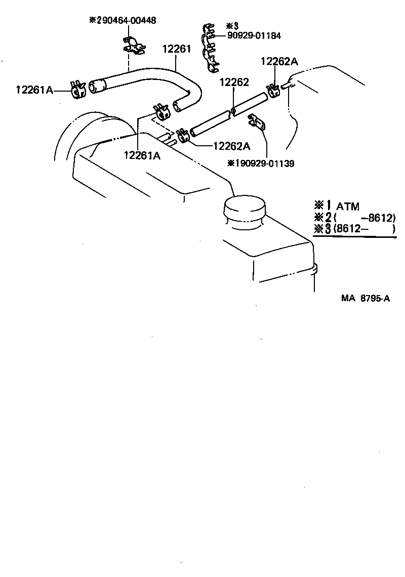 12262-11020 HOSE, VENTILATION, NO.2 product image