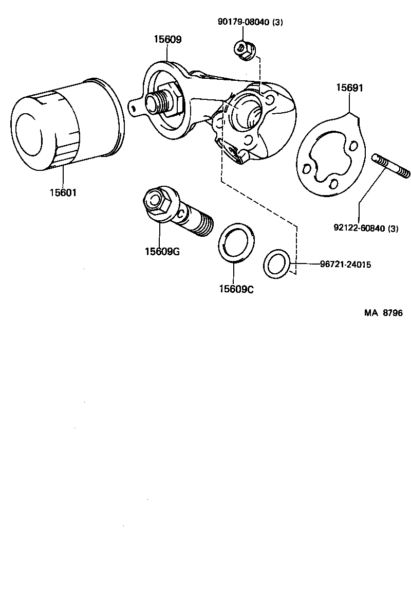 15692-11010 GASKET, OIL FILTER product image