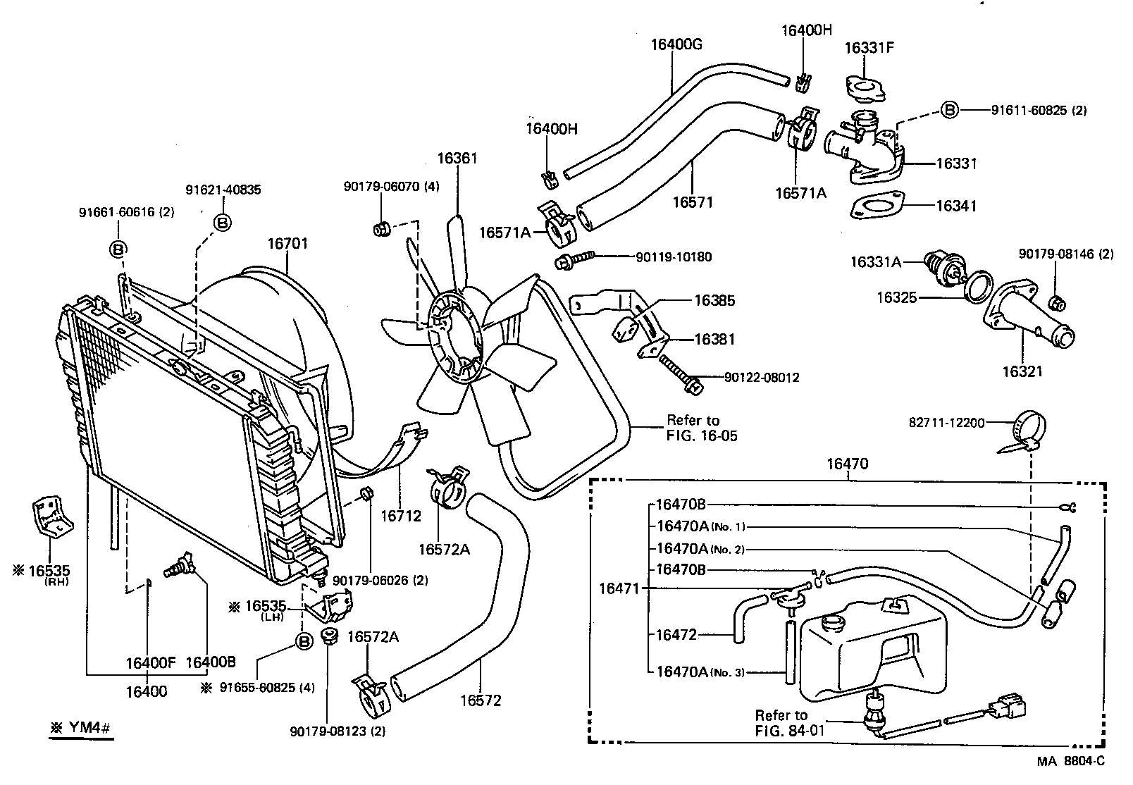 16572-73050 HOSE, RADIATOR, OUTLET product image