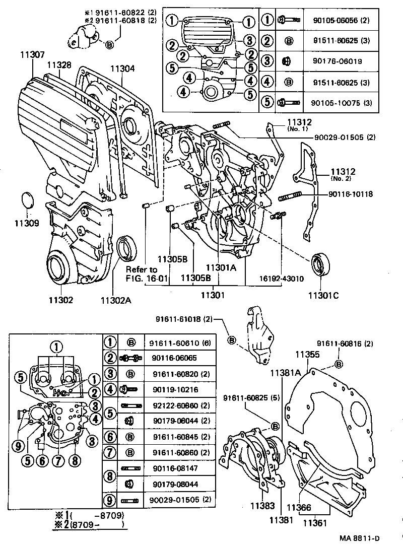 11301-42010 CASE SUB-ASSY, TIMING GEAR product image