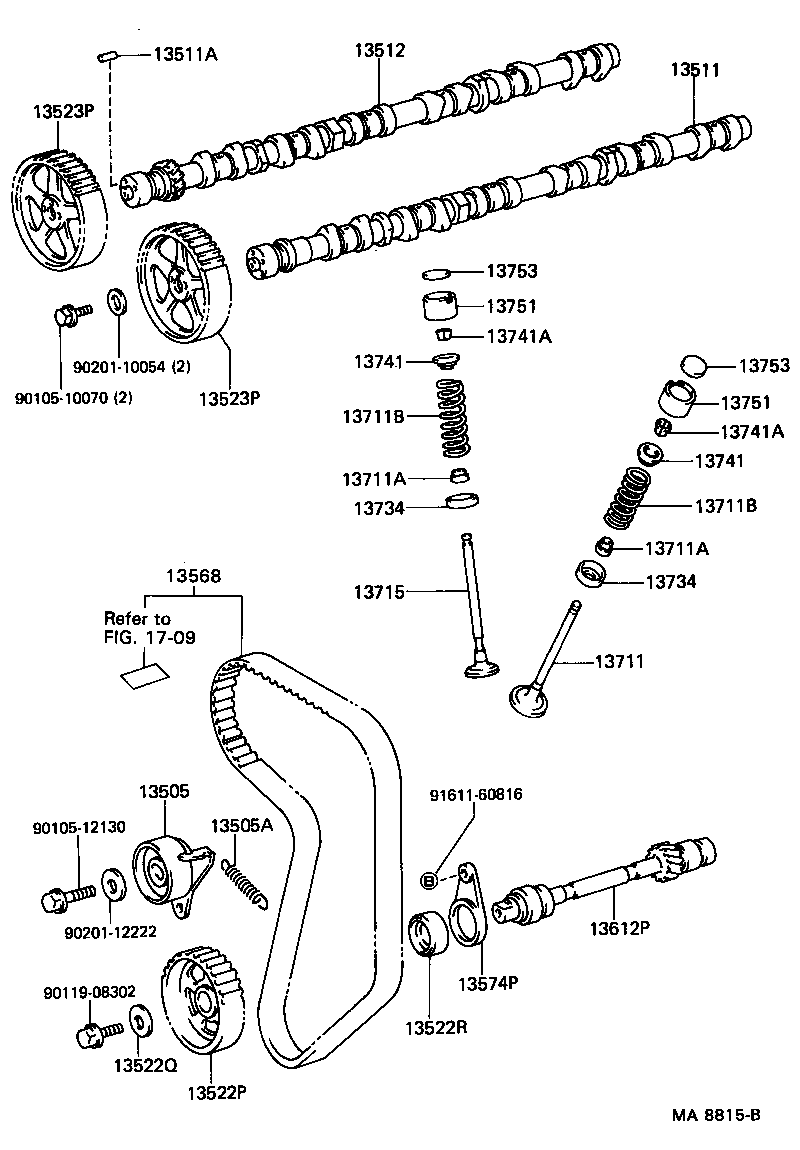 Toyota 13568-42011 BELT, TIMING