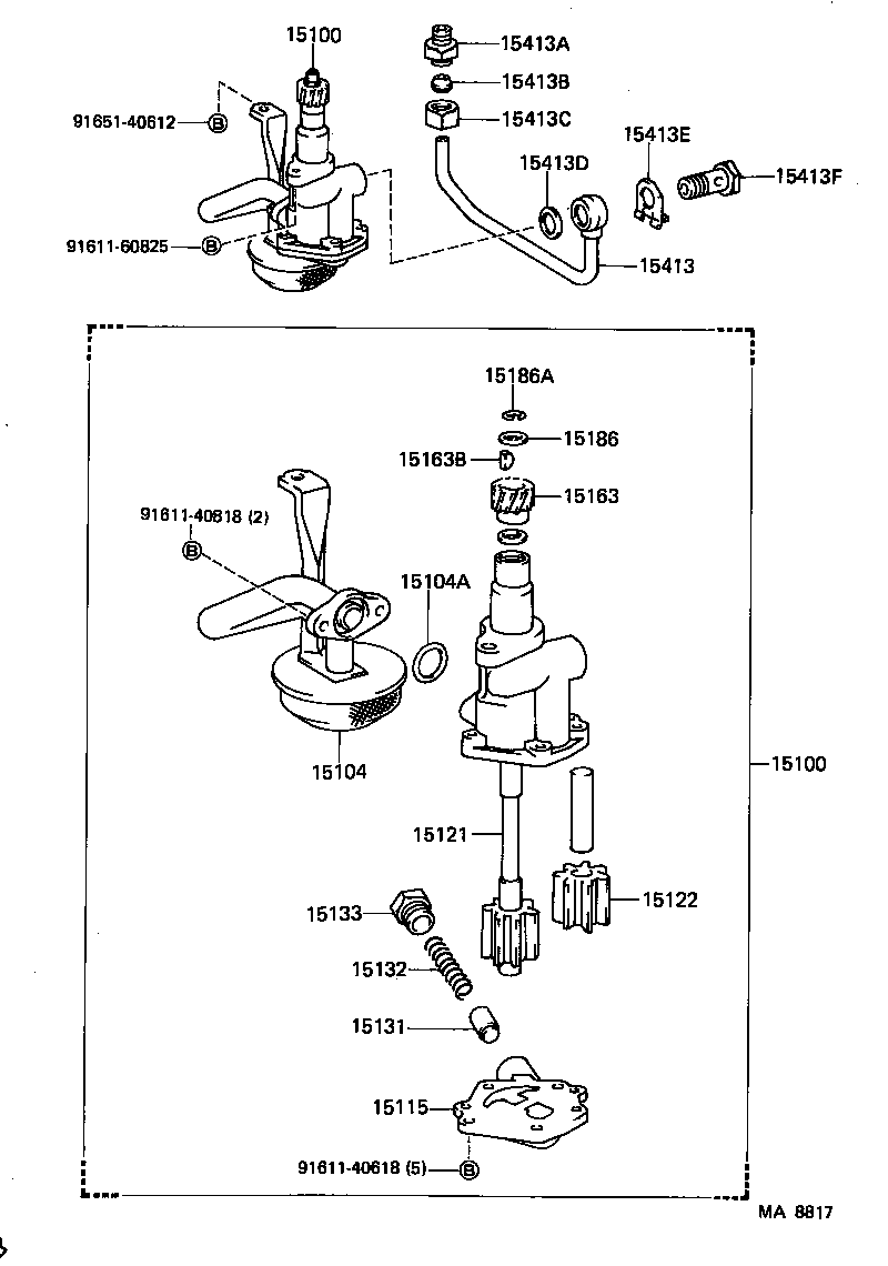 15104-70030 STRAINER SUB-ASSY, OIL product image