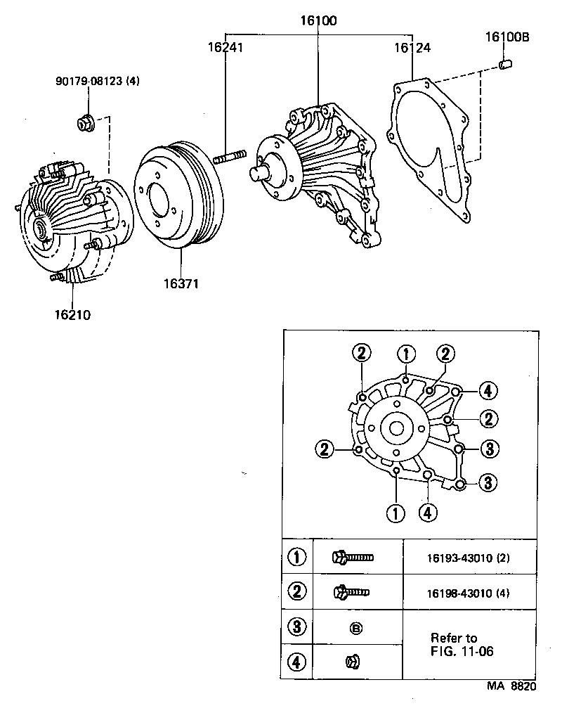 16100-49755 PUMP ASSY, ENGINE WATER product image