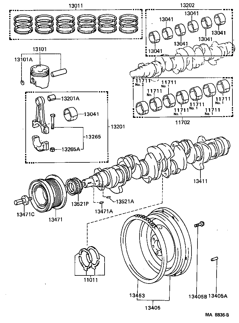 13101-70033 PISTON SUB-ASSY, W/PIN product image