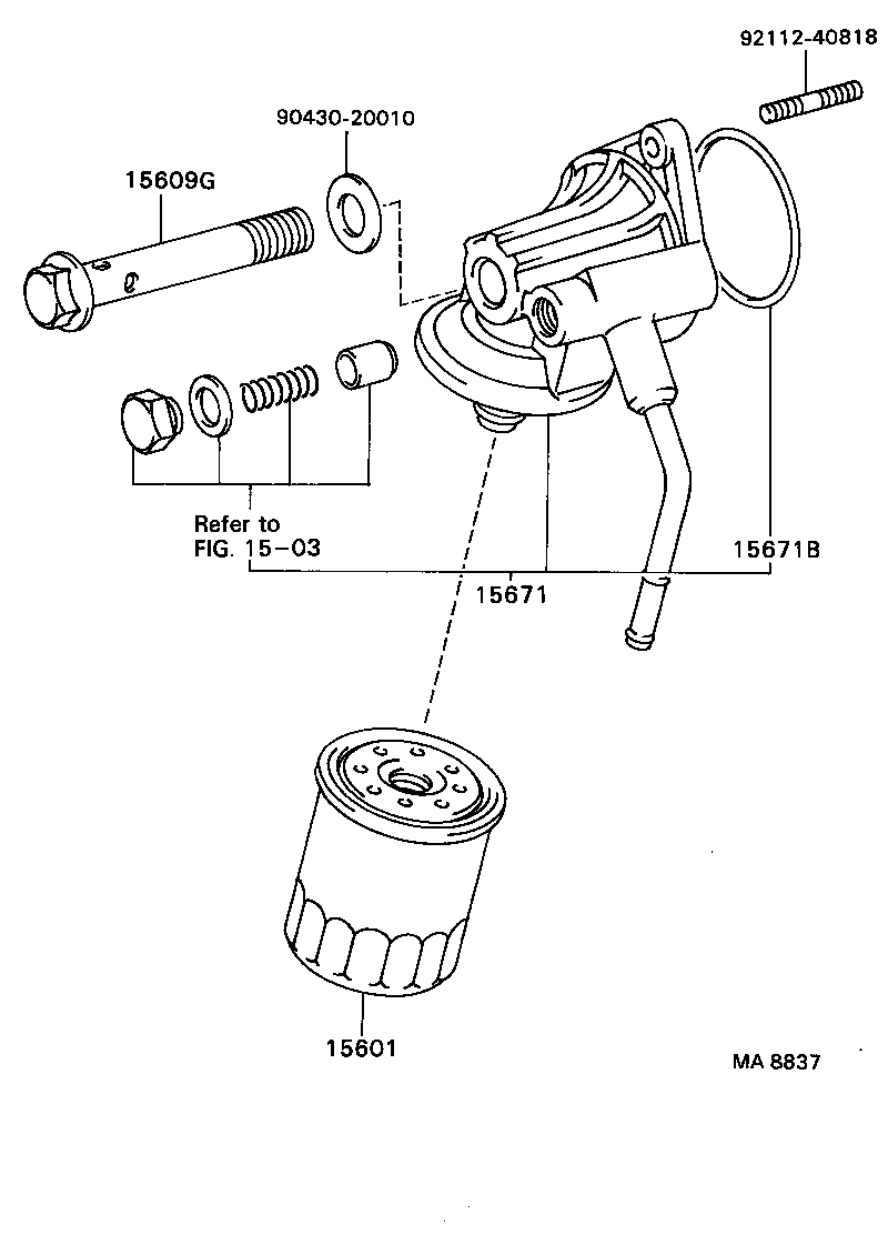 15670-42010 BRACKET, OIL FILTER product image