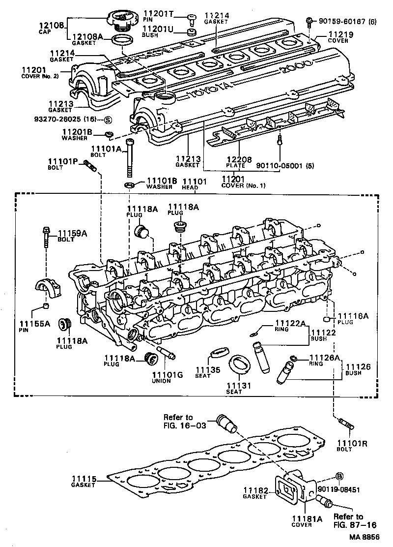 11101-70023 HEAD SUB-ASSY, CYLINDER product image