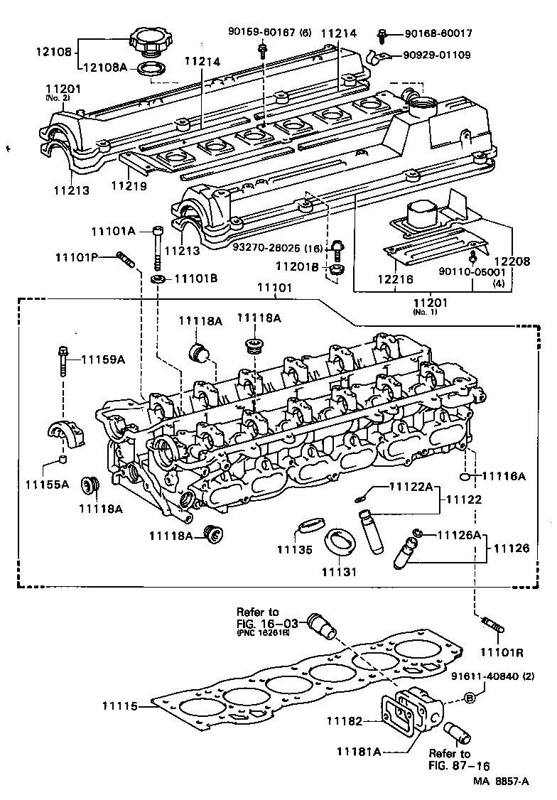 11101-70023 HEAD SUB-ASSY, CYLINDER product image