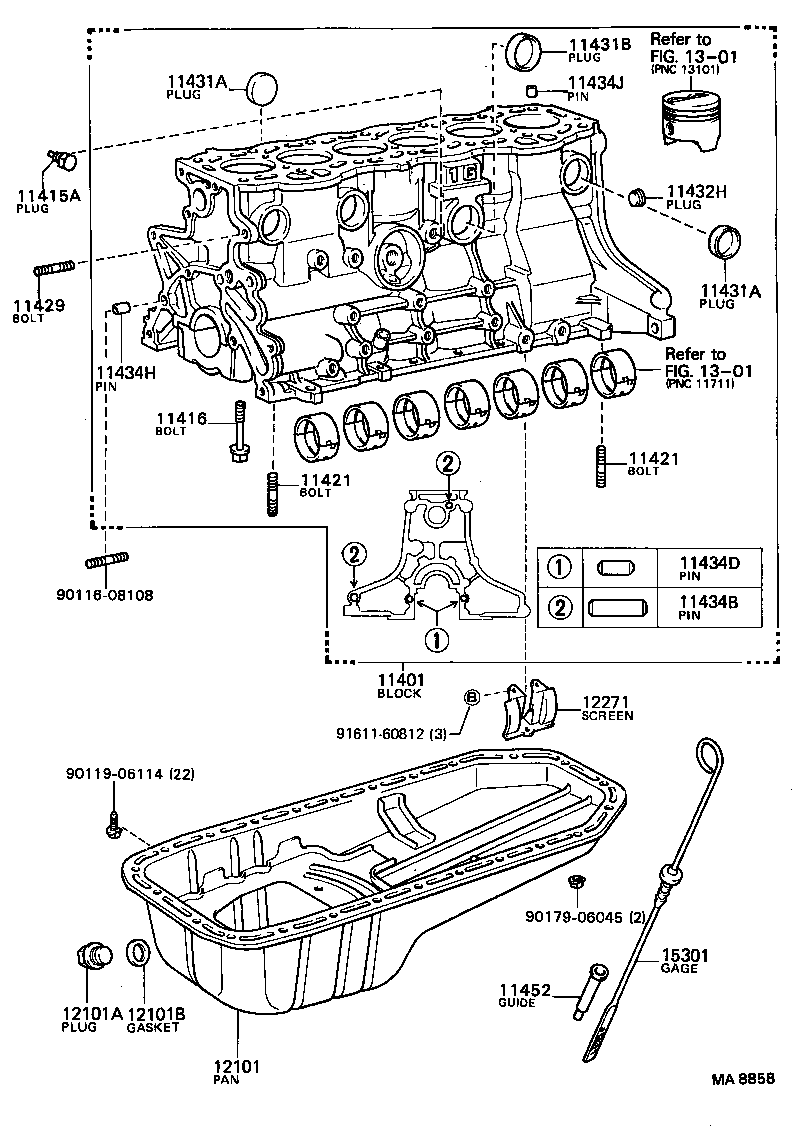 11401-79059 BLOCK SUB-ASSY, CYLINDER product image