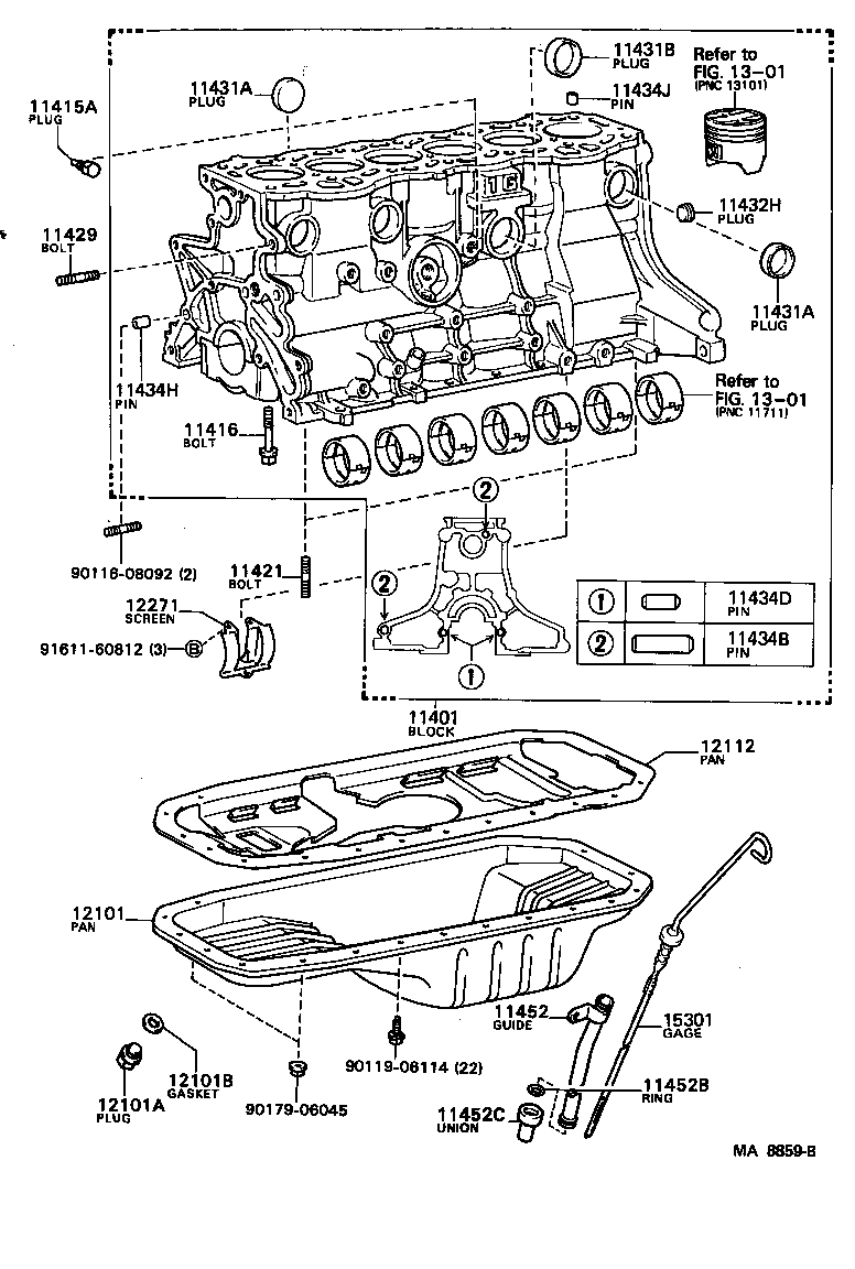 11401-79059 BLOCK SUB-ASSY, CYLINDER product image