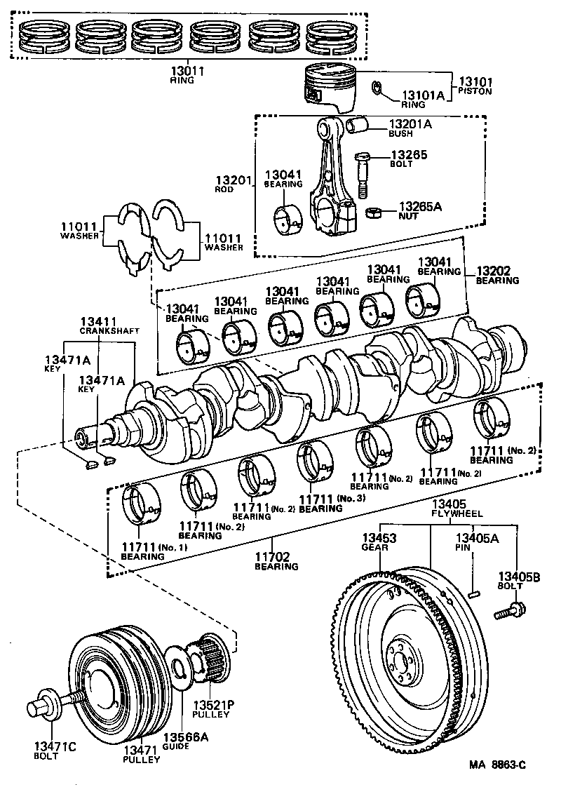 13101-70033 PISTON SUB-ASSY, W/PIN product image