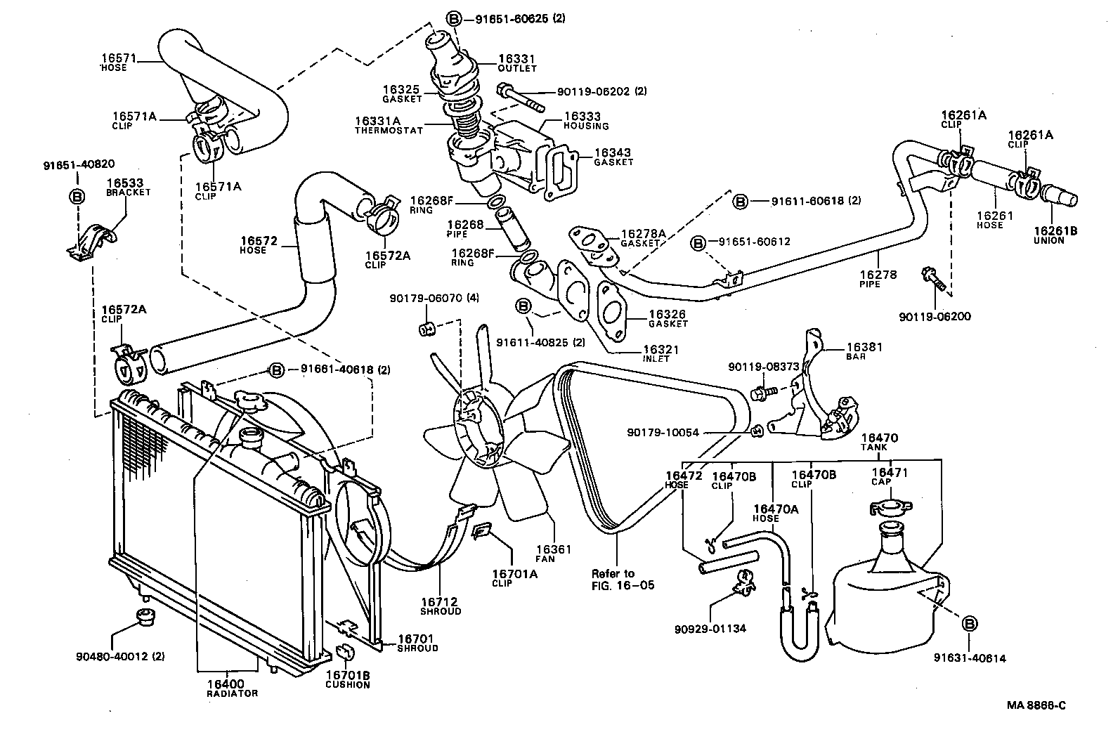16400-70240 RADIATOR ASSY product image