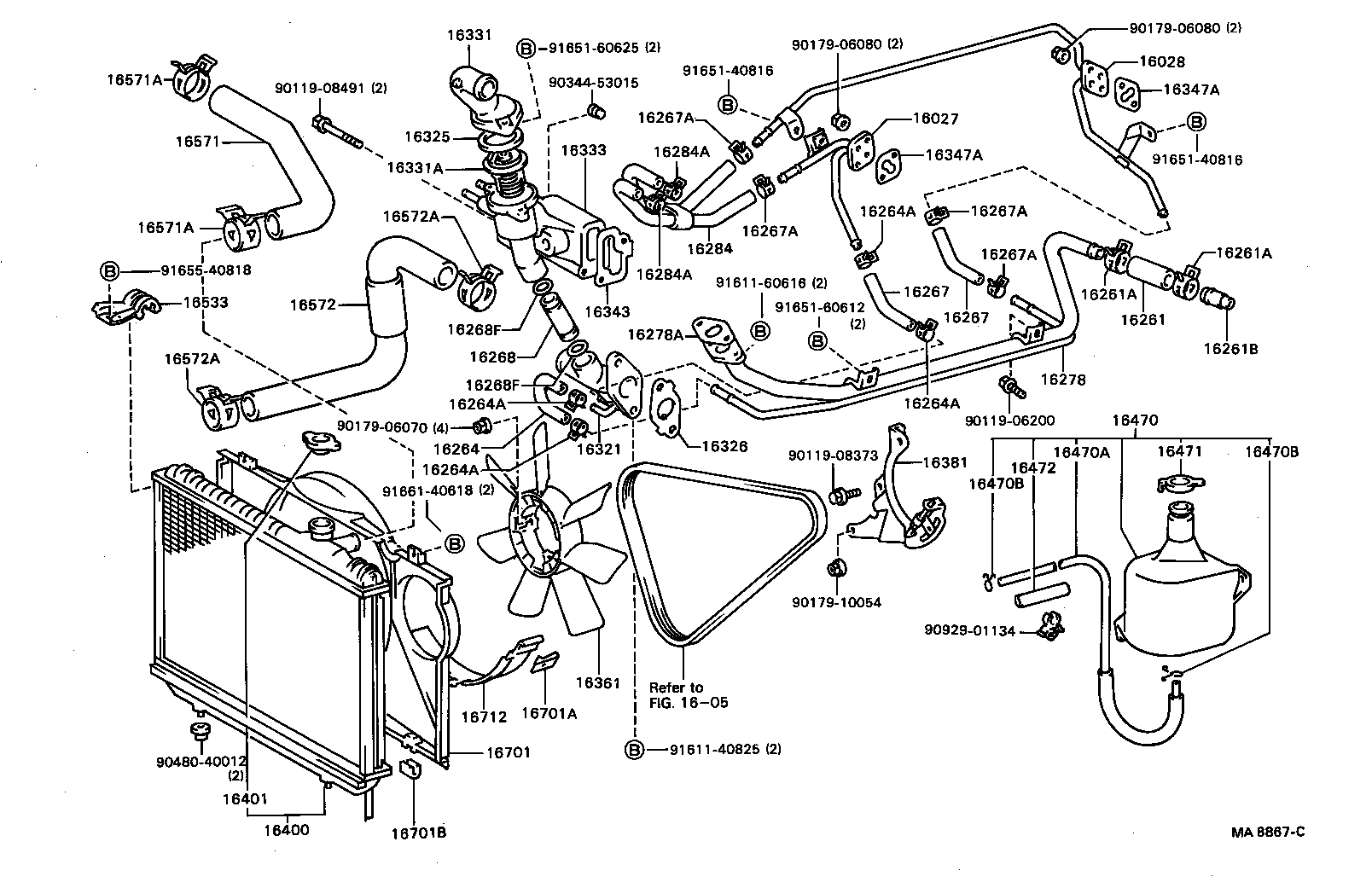 16400-70240 RADIATOR ASSY product image