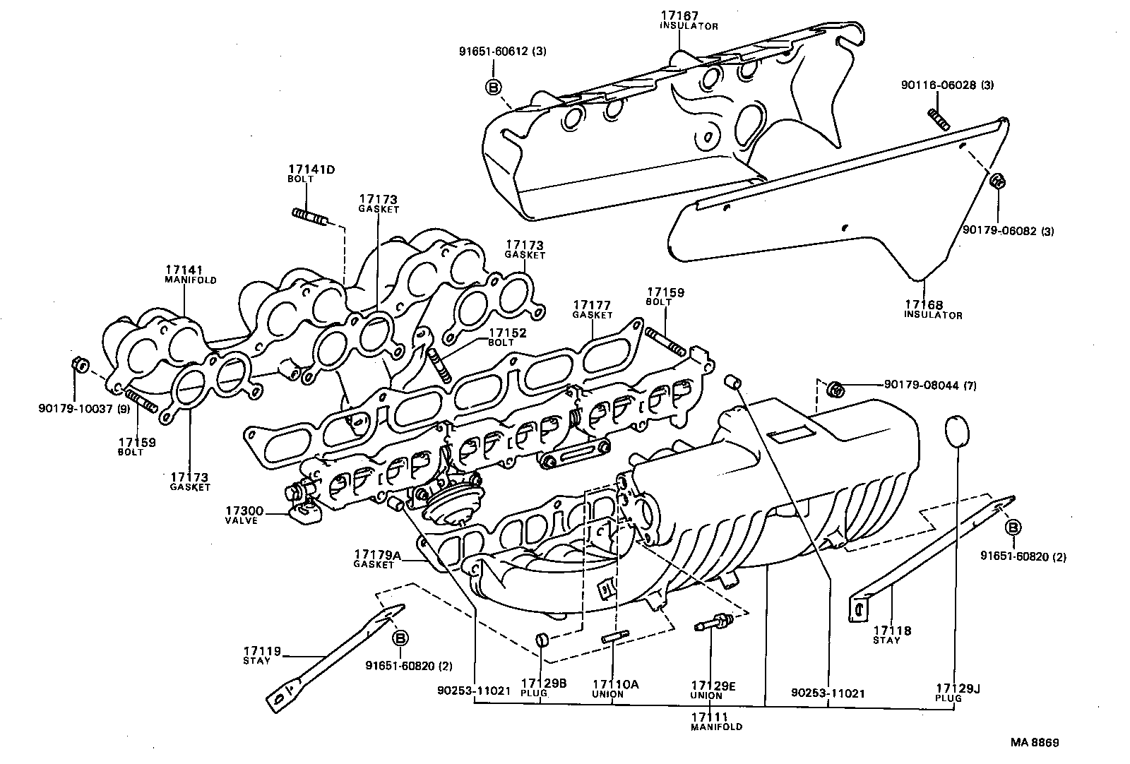 17111-88303 MANIFOLD, INTAKE product image