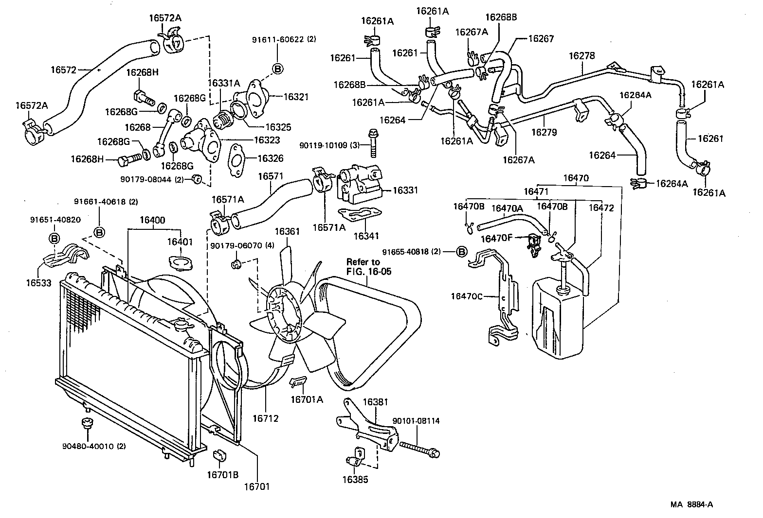 16381-88340 BAR, FAN BELT ADJUSTING product image