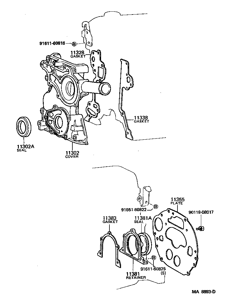 90116-08376 BOLT, STUD(FOR TIMING GEAR COVER) product image