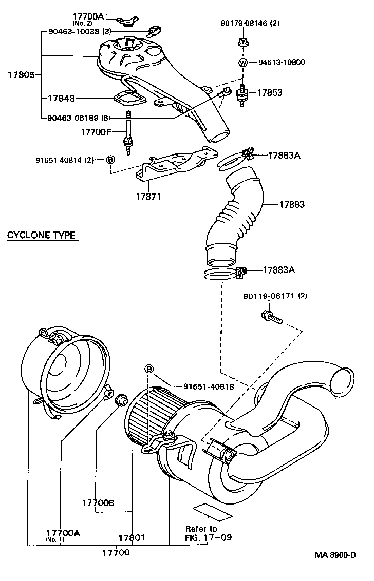 17700-71050 CLEANER ASSY, AIR product image