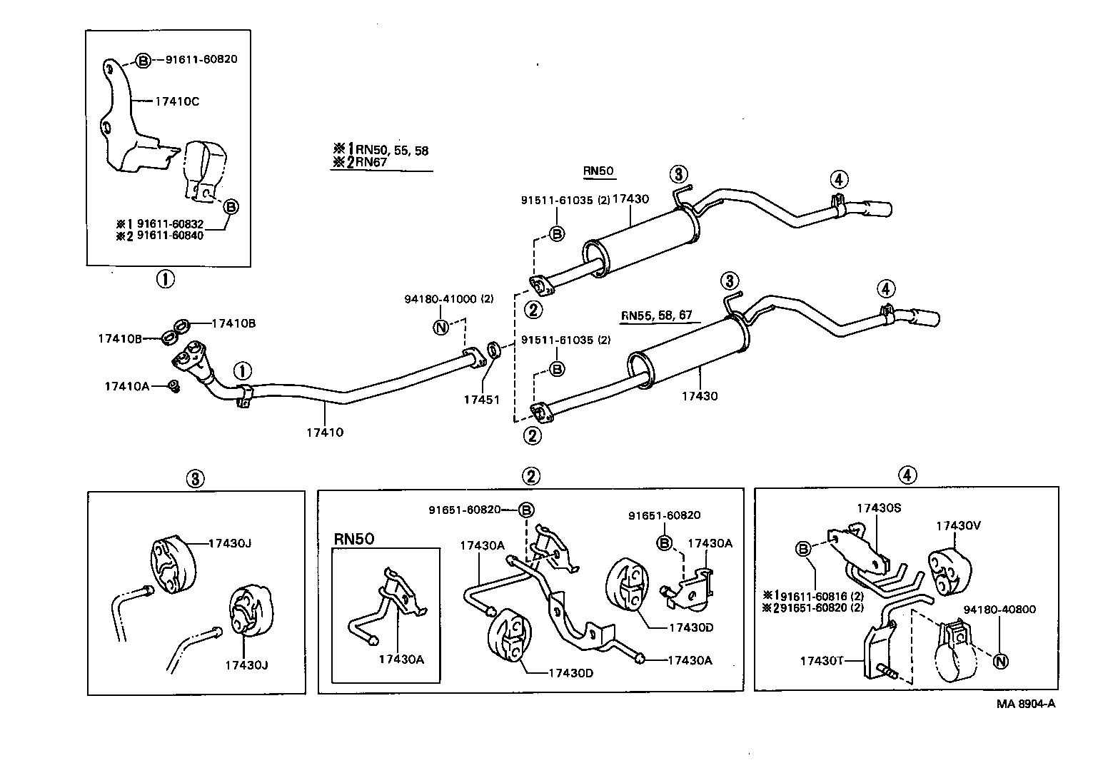 17430-54830 PIPE ASSY, EXHAUST, TAIL product image