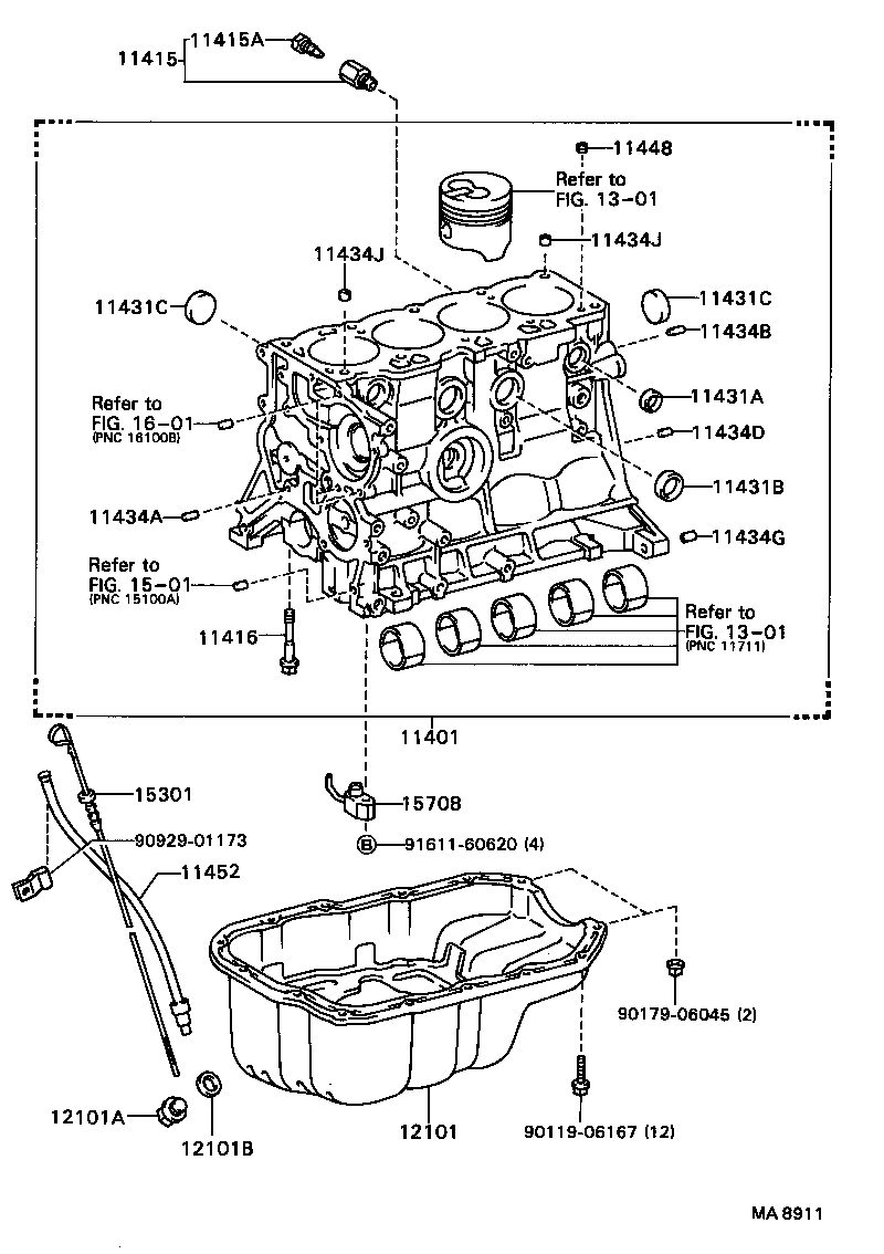 11401-59326 BLOCK SUB-ASSY, CYLINDER product image