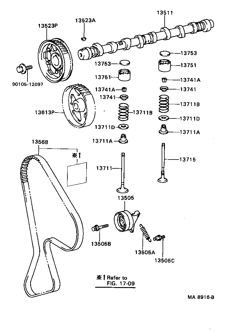 13051-64012 PULLEY, CAMSHAFT TIMING product image