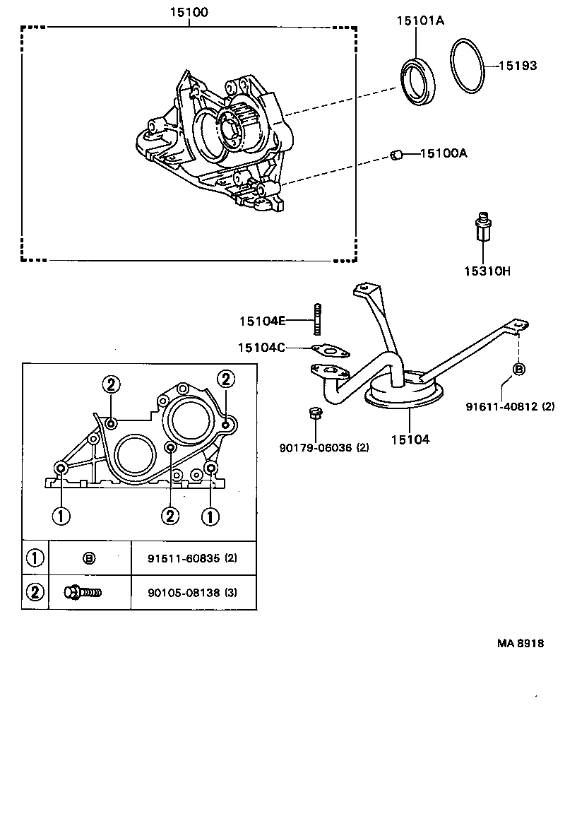 90116-06032 BOLT, STUD(FOR OIL STRAINER) product image