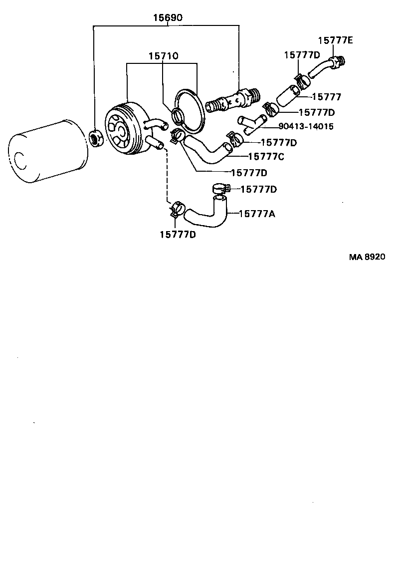 15690-55020 VALVE ASSY, OIL COOLER RELIEF product image