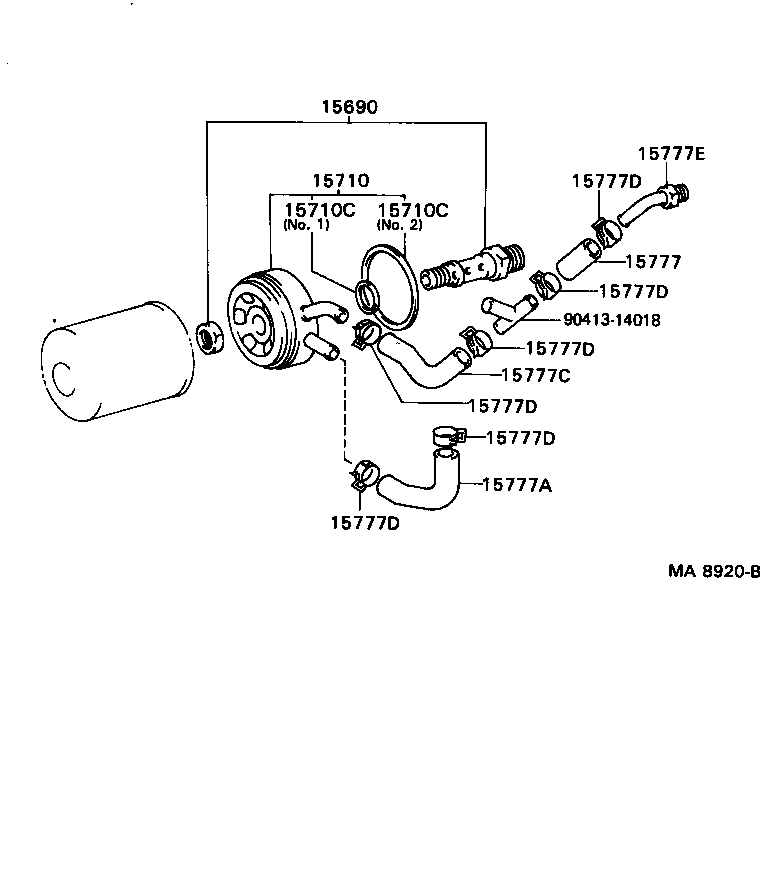 90301-24006 GASKET(FOR OIL COOLER) product image