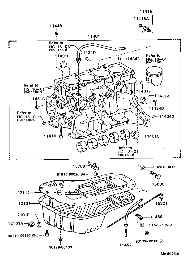 11401-69138 BLOCK SUB-ASSY, CYLINDER product image