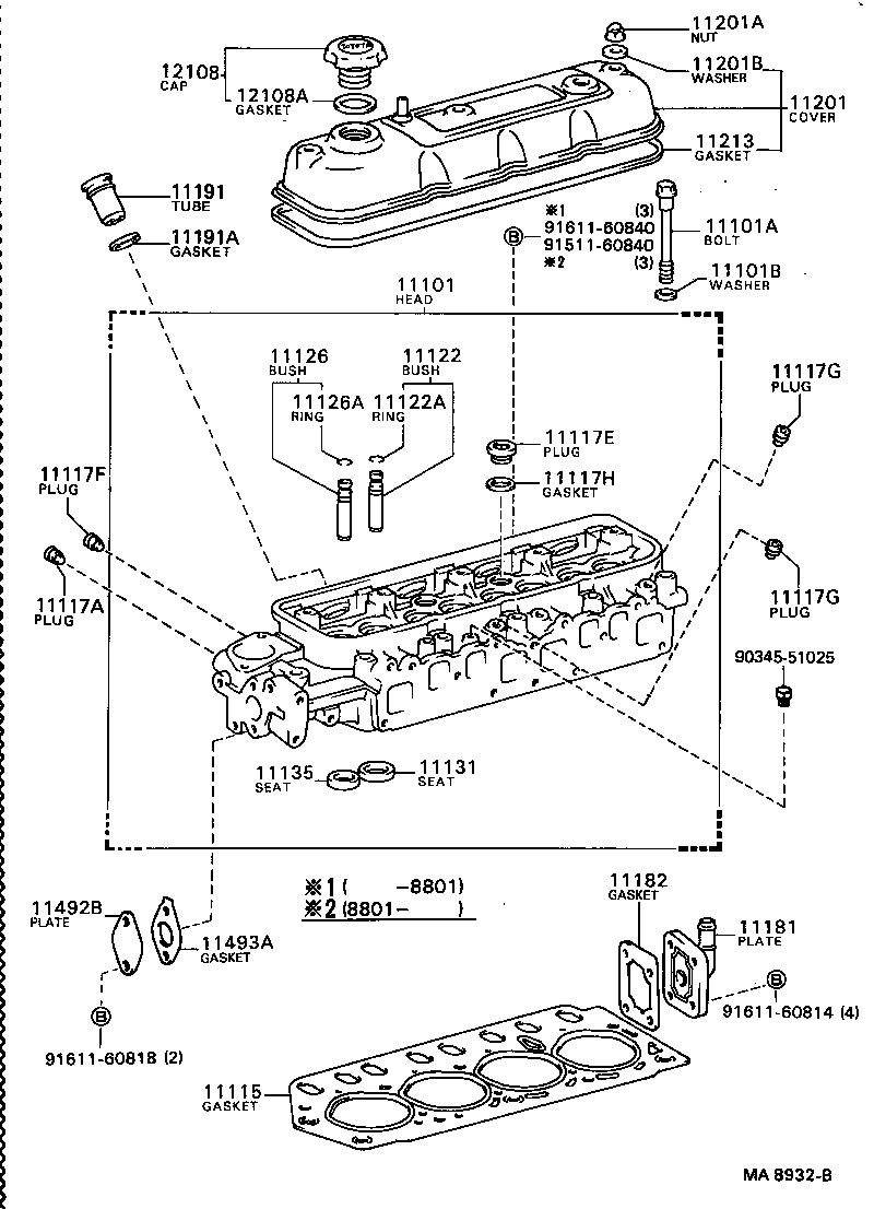 11101-54050 HEAD SUB-ASSY, CYLINDER product image