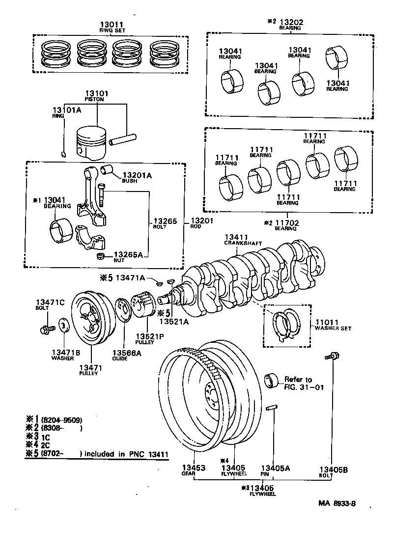 13204-71021 BEARING SET, CONNECTING ROD product image