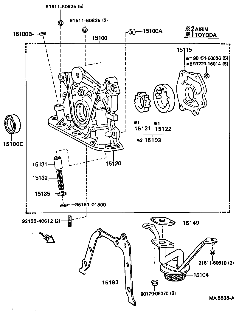 15104-15080 STRAINER SUB-ASSY, OIL product image