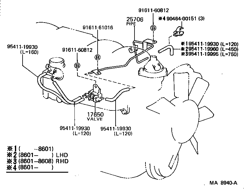 90910-12013 VALVE ASSY, VACUUM SWITCHING product image