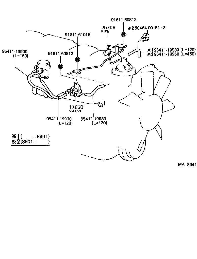 17692-61010 BRACKET, VACUUM SWITCHING VALVE product image