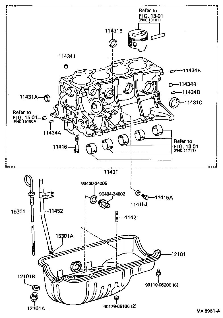 11401-59326 BLOCK SUB-ASSY, CYLINDER product image