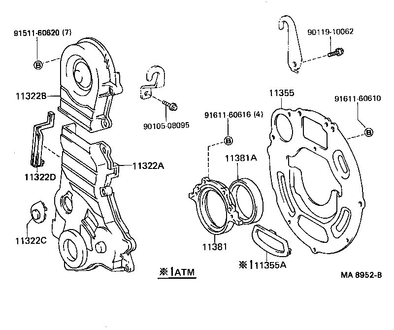 11302-11030 COVER, TIMING BELT, NO.1 product image