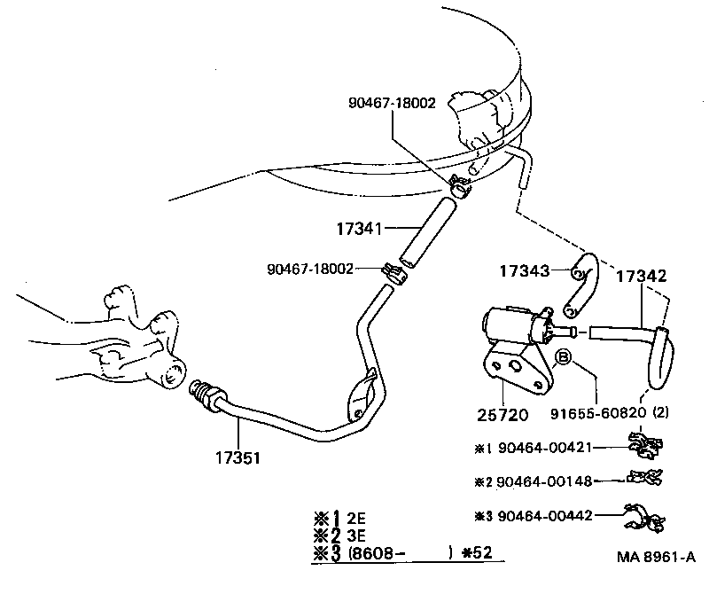 17343-11050 HOSE, NO.3(FOR AIR INJECTION SYSTEM) product image