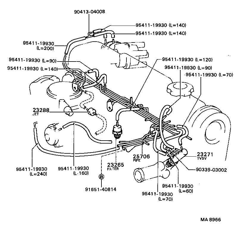 17691-24050 BRACKET, VACUUM CONTROL VALVE, NO.1 product image