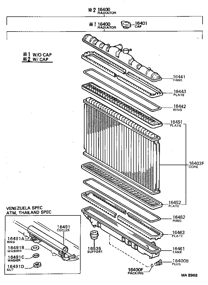 16261-64060 HOSE, WATER BY-PASS product image